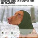 KOESON Adjustable Ear Wrap for Large Dogs, Soft No Shake Dog Ear Wraps Hematoma, Breathable Dog Ear Cover for Noise Protection, Neck Wounds, Pet Calming Hoodie for Thunder, Firework, Separation, L