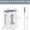 neotidy Foldable Stool Chair, 17.7 Tall Folding Seat for Adults up to 400 lb, Heavy-Duty Plastic Foldable Stool for Sitting, Portable Compact Folding Chair for Home Outdoor Camping, Gray
