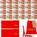 24 Sets Christmas Believe Bells Polar Express Santa Gifts Reindeer Ornaments With Velvet Bag, Tags and Ribbon - Christmas Favors for Adults, Tree Home Decor Keepsake