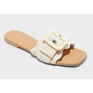 SWEET LIFE SANDAL WHITE WITH BUCKLE WOMENS SIZE 8