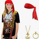 Pirate Shirt Costume Men and Women Accessories, Funny Cruise Pirates T Shirts, Novelty Caribbean Shirt for Halloween M