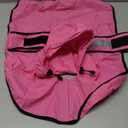 Waterproof Dog Rain Coat - Reflective Adjustable Pet Raincoat Jacket, Lightweight Dog Hooded Poncho Raincoats(Pink, Medium)