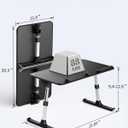 SAIJI Height & Angle Adjustable Laptop Stand for Bed, Lap Desk Bed Tray Table, Light Weight Foldable Portable Laptop Table for Couch Sofa Chair Floor Desk for Adults, Kids (52*30cm Black)