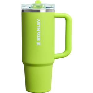 STANLEY Quencher ProTour Flip Straw Tumbler with Leakproof Lid | Built-In Straw & Handle | Cupholder Compatible for Travel | Insulated Stainless Steel Cup | BPA-Free (30 Ounces, Chartreuse)