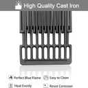 Adjustable Cast Iron Grill Grates, Universal Cooking Grid Grates Replacement for Gas Eletric Grill, Extends from 14" to 20" L, 8" Wide, 3 Pack