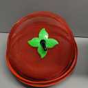 Tessco 2 Pcs Fruit Basket with Lid Mesh Apple Shaped Fruit Bowl Cover Protective Holder Countertop Metal Wire Against Flies Reusable Strainer for Gift Restaurant Kitchen Food Vegetable, Red