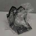 Peacoblue Metal Bookends for Shelves, Modern Decorative Heavy Duty Study Book Support Stoppers for Office, Desk, Shelf, Room 5.3"x4.3"x7.3" Cast Iron Simple Tall Bookends, 1 Pair (Gothic Gate)