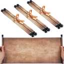 3Pcs Blank Scroll Paper with Wood Rods 7x15-3/4Inch Blank Old Paper Scrolls to Write on Long Vintage Wedding Joke Watercolor Parchment for Christmas Renaissance Writing Drawing Wedding Vows Invitation