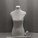 Female Dress Form Mannequin Torso Body with Adjustable Tripod Stand Dress Jewelry Display (White)