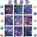 2 x Pasimy Reading Posters Reading Strategies Posters Bulletin Board Decoration Educational Read Poster for Elementary Middle School Library Classroom Decorations(Space)