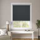 Blackout Roller Shades Cordless for Windows,100% Room Darkening Window Blinds for Bedroom,Thermal Insulated UV Protection,Easy Install Pull Down Shades for Home,27" w x 72" h,Dark Black