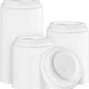 180 Pack Coffee Cup Lids - Disposable Coffee Lid, White Plastic Lids for 10, 12, 16, 20, 24 oz Paper Cups, Leak Proof Cup Lid 3.54 Inches/90 mm Diameter