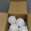 Zubebe 12 Pieces Large Christmas Ornaments Balls, Glitter Snowball Ornaments for Christmas Tree, Hanging Shatterproof Plastic Balls for Xmas Holiday Wedding Party Decorations(White)