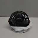 SWEETFULL 6.5 Inch USB Small Desk Fan, 3 Speeds Quiet Portable Desktop Table Fan, 360 Adjustment Personal Mini Fan for Home Office Car Outdoor Travel (Black wood grain)