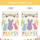 5 x Welcome Easter Garden Flag for Outside 1218, Bunny Banners Spring Garden Flag Double Sided Burlap Yard Flag Outdoor Farmhouse Decoration