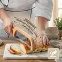 2 x 360 Rotatable Blade Wooden Bread Knife, Left-Hand Friendly, Bread Slicer, Bread Bow Saw