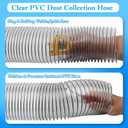 6"x50' Dust Collection Hose,Flexible Dust Collector Hose,Puncture-Resistant