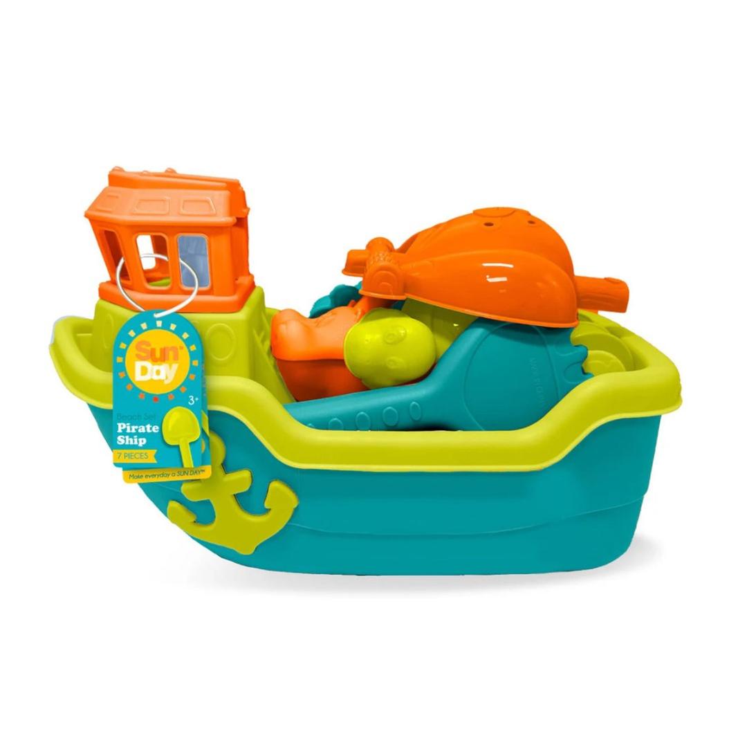 Sun Day Pirate Ship Beach Toy Set