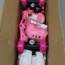 Honoson 7 Pcs Skateboard for Toddlers Beginners Knee Elbow Pads Wrist Guards Gear Set (Age 2-5 Kids 17 x 5'')