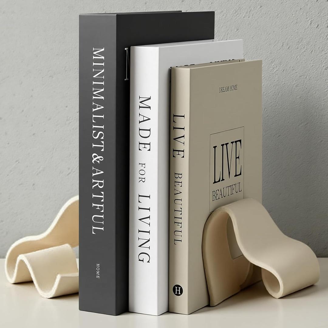 3Pcs Decorative Books for Home Dcor, Aesthetic Fake/Faux Book Storage Boxes for Coffee Table, Bookshelf or Mantle Decor