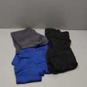 NELEUS 3 Pack Tummy Control High Waist Running Workout Leggings, 9017, Black, Grey, Blue, US L, EU XL