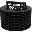 100FT Solar Panel Bird/Critter Guard Anti-Rust with 100 Fastener Clips Rooftop Solar Panel Bird Wire Screen, Removable without Damage (6 Inch x 100 Feet)