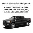 EP27 LED Flasher Relay 5 Pin Fit for 1997-2008 Ford F150 | 1997-2010 Super Duty F250-F550 | 1995-2011 Ranger | LED Electronic Turn Signal & Hazard Warn Realy, Stop Hyper Flash, EP27 Flasher Relay