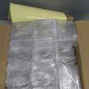 Blushtier 25 Pack Dessert Cups with Lids and Sporks Stickers, Clear Reusable Tiramisu Containers Parfait Cups for Cookie, Macaron, Pudding, Mousse, Fruit (3.35 x 3.35 x 2.56 Inch,Square)