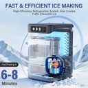 Countertop Nugget Ice Maker, 44Lbs/24H with 0.8 Gallon Tank, Soft Chewable Pellet Ice Ready in 6min, Self-Cleaning Portable Ice Machine Portable with Ice Scoop for Home (Ice Maker-44Lbs)