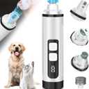 Dog Nail Grinder Electric Powerful 3 Speeds Dog Nail Clippers with Lights Quiet Cat Nail Clipper Painless Care Trimmers Tools for Small Medium Large Dogs and Cats (Black)