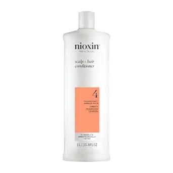 Nioxin System 4 Scalp + Hair Conditioner | For Colored or Damaged Hair with Progressed Thinning | With Niacinamide and Biotin | 33.8 Fl oz.