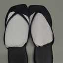 TKEES Women's Square Toe Gemma Slides (Black, M)