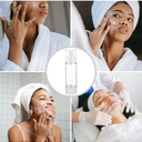 0.5OZ/15ML Clear Airless Pump Bottles, Lotion Dispenser Travel with Pump, Vacuum Plastic Travel Size Lotion Bottle for Foundation, Creams, Cosmetic(9 Pack)