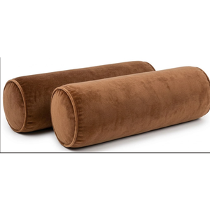 2pcs Pacific Coast Indoor/Outdoor Neckroll Bolster Pillows, Coffee