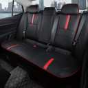 Custom Fit Seat Covers for 2025-2026 Toyota Camry Hybrid XLE XSE - Full Set Premium Waterproof Faux Leather Car Seat Protectors (Black+Red Line)