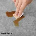 homing Round Faux Leather Placemat and Coaster 6 Packs, Washable Heat Resistant Dining Place Mats, Wipeable Double-Sided Table Mats for Indoor and Outdoor, Diameter 13 and 3.93 inch, Light Grey