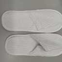 20 Pairs Bulk Disposable Slippers, White Soft Coral Fleece Spa Slippers for Guests, Comfortable Non-slip Closed Toe Slippers for Adults Hotel Travel Party House Bathroom