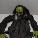 Halloween Outdoor Decoration, Grounderbreaker Zombie Witch with Flashing Eyes Creepy Sound,Scary Crawling Halloween Props Dcor Best Halloween Decorations, Haunted House Outdoor, Lawn, Yard Decor (Green)