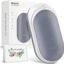 BESKAR Rechargeable Hand Warmer, 5200mAh Electric Hand Heater, Double-Sided Heating, USB Quick Charge, Portable Pocket Hand Warmer for Outdoor, Golf, Raynauds - Winter Gift (Gray)