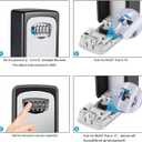 TTRWIN Key Lock Box, Resettable 4 Digit Combination Waterproof Safe Storage Security Lock Box, 5 Keys Large Capacity Wall Mounted LockBox for Outside, Home, Office, Garage, 2 Pack