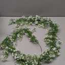 Serwalin 4Pcs 5.9 Ft Babys Breath Garland, 162 Branches White Artificial Baby Breath Flower Vines, Faux Plastics Garland Gypsophila Hanging Flower Vines for Wedding Arch Party Table Home Wall Decor