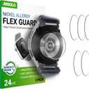 Nickel Metal Allergy Back Protector for Samsung Galaxy Watch 8/7/6/5/4/3/Active2 [40/41/44/45mm], Classic 8, 6, 5 Pro, Classic 4, Prevent Rash, Contact Dermatitis, Sensor Protector - 5 Pack