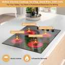 24 Inch Electric Cooktop Hobsir 4 Burners Built-in Radiant Electric Stove, 9 Heating Level, Residual Heat Indicator, Over-Temperature Protection, 220V-240V Hard Wire (No Plug), Knob 4-Zones 24inch 220v