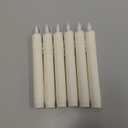 Homemory 6 Pcs Flameless Taper Candles with Remote, Timer, Dimmer, Ivory Battery Operated CandleSticks with Flickering Light, Plastic Led Window Candles, 9.6 Inches for Halloween Christmas Decoration