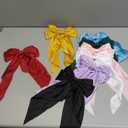 Hair Bows for Women Girls 8 PCS Hair Ribbon Bow Hair Clips with Long Tails Vintage Hair Accessories for Women (Variety)