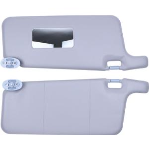 2Pcs Gray Driver and Passenger Side Interior Sun Visor for Honda Civic 1996-2000