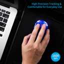 Certified Wireless Mouse Compatible with iOS Windows Android - Works with Computer, Laptop, Tablet, Mobile Phone - Universal Bluetooth/USB Receiver Connectivity (AM01-PB, Pastel Blue)