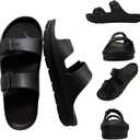 Trailvia Comfortable Footbed Sandals for Men & Women  Adjustable Buckle & Arch Support, Waterproof Summer Slides for Outdoor, Beach & Everyday Adventures (M)