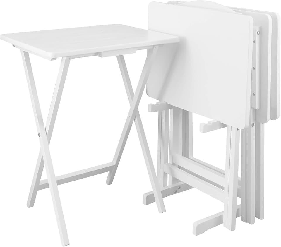 Casual Home 5pcs Tray Table Set - White (660-41)