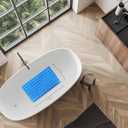 5 x Splash Home Order Bathtub Mat Non-Slip, Shower Mat with 112 Suction Cups and Drain Holes Bath Mat for Tub, 27 L x 14 W Inches, Machine Washable, PVC - Blue